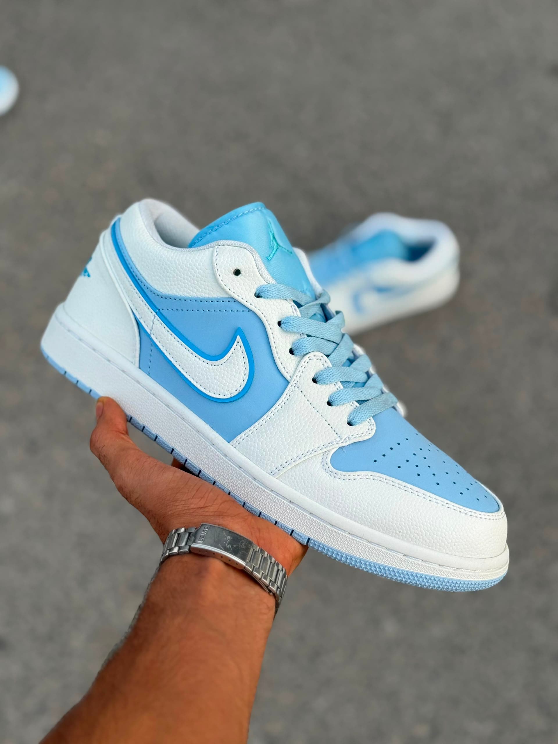 کتونی نایک ایر جردن وان لو آبی Nike Air Jordan 1 Low زنانه و مردانه