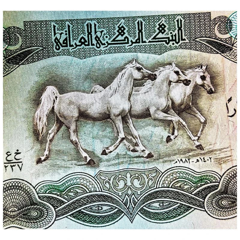 اسکناس 25 دینار عراق 1982 — تصویر ۳