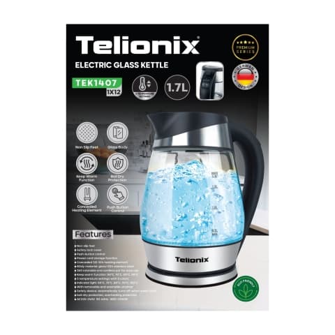کتری برقی شیشه‌ای تلیونیکس مدل TEK1407 — تصویر ۲