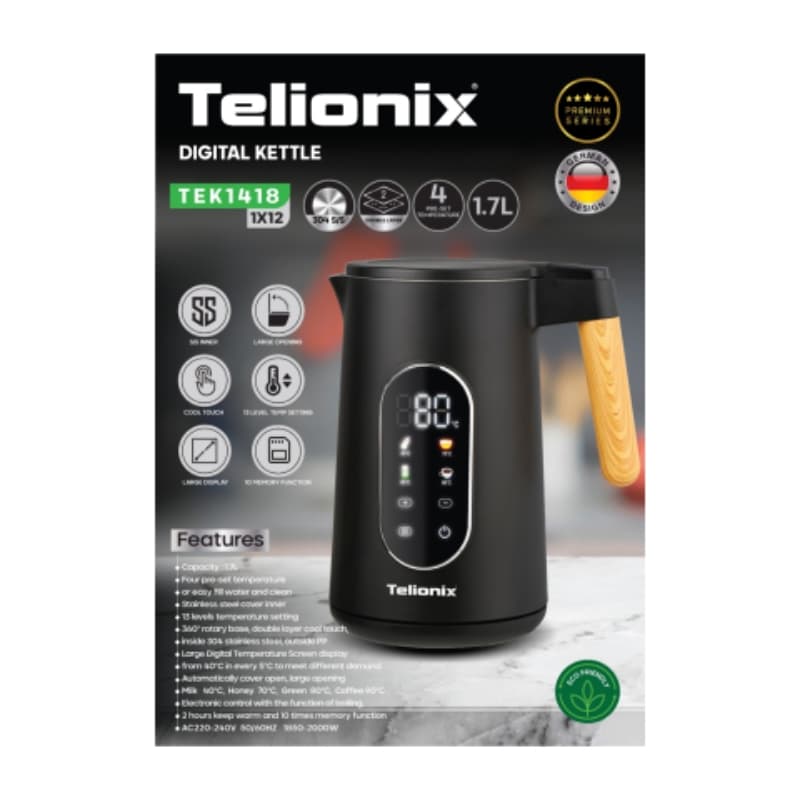 کتری برقی دیجیتال تلونیکس مدل TEK1418 — تصویر ۲