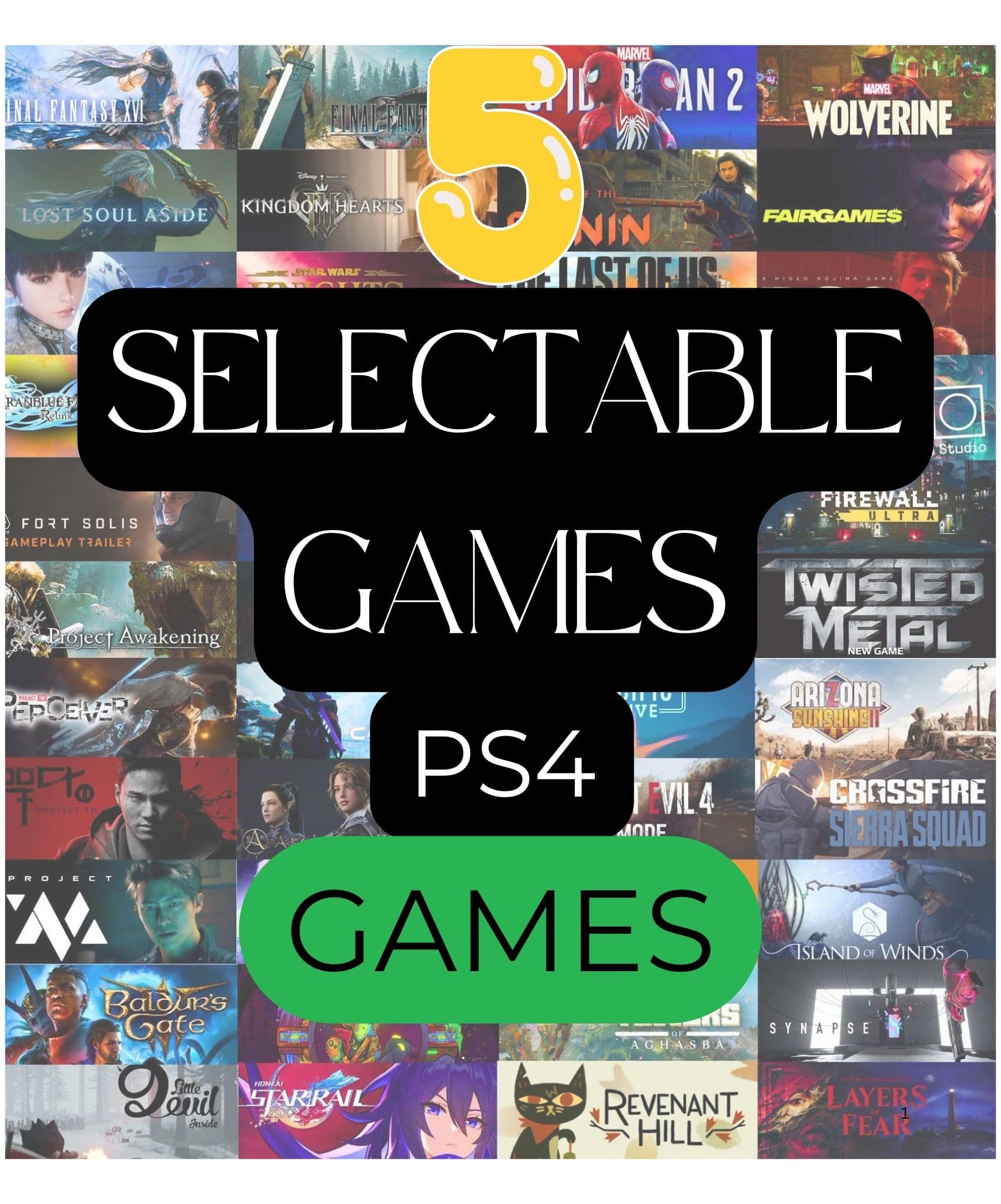 نصب بازی فوری 5 انتخابی مخصوص PS4(ویژه تهران)