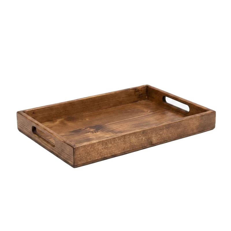 سینی دسته دار مدل چوبی ماهون سایز 28×18 سانتی متر
