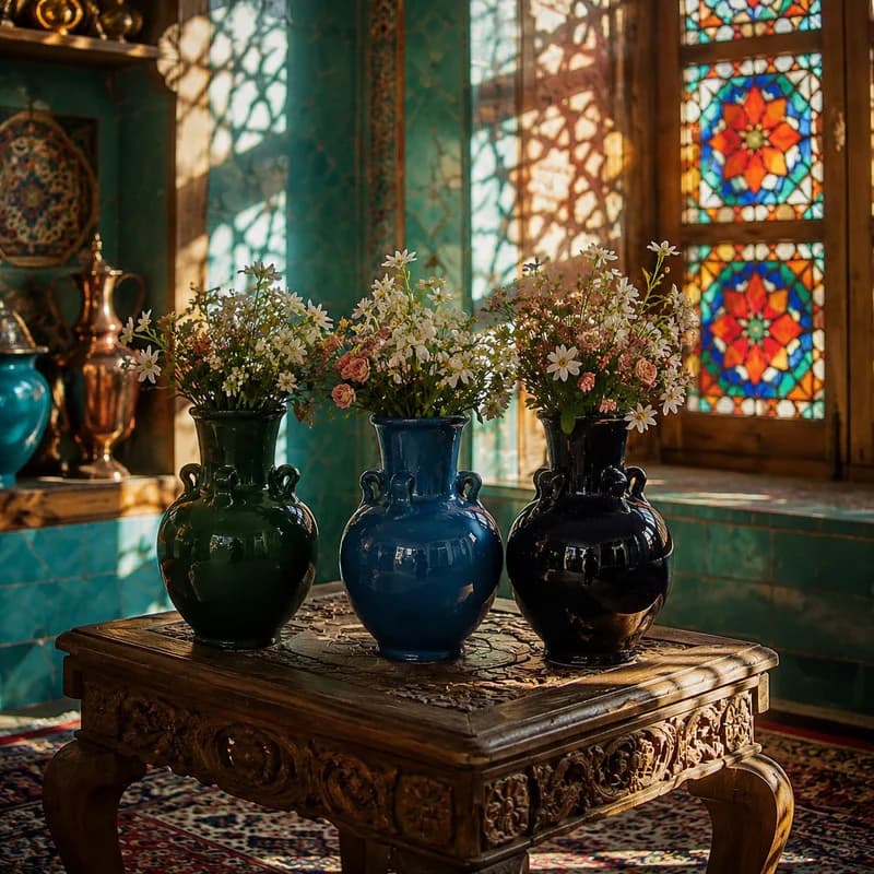 گلدان سفالی مدل چهارقفلی سنتی — تصویر ۳