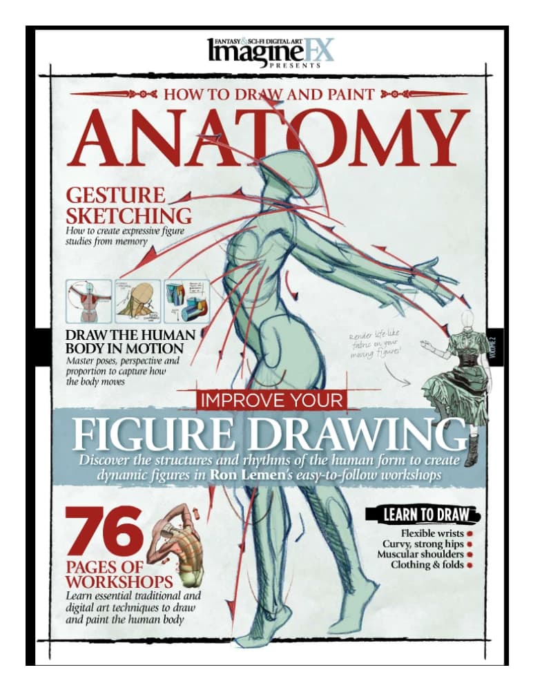 کتاب How to Draw and Paint Anatomy Figure drawing (چگونه آناتومی را طراحی و نقاشی کنیم) نسخه انگلیسی PDF | 3dtotal Publishing (انتشارات تری‌دی‌توتال)