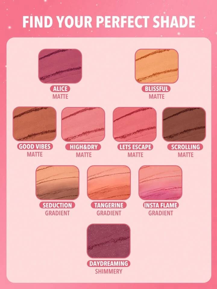 رژگونه پودری شیگلم مدل Matte Blush رنگ Let’s Escape Sheglam Matte Blush Rouge Let’s Escape — تصویر ۳
