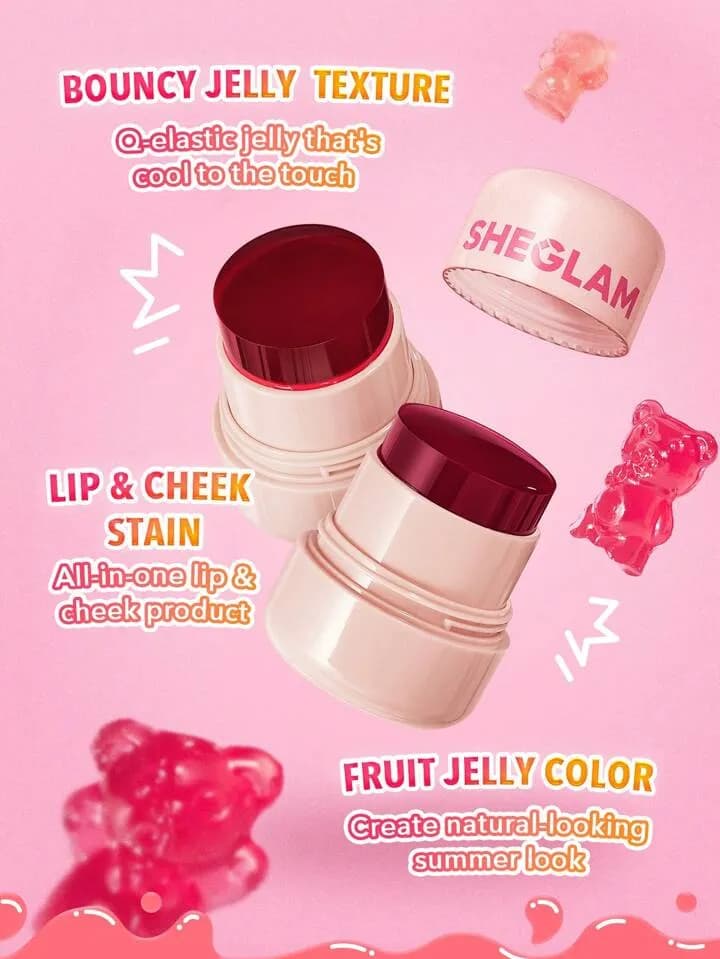 تینت ژله ای لب و گونه شیگلم Sheglam Jelly Licious Hydrating Lip Blush Tint — تصویر ۲