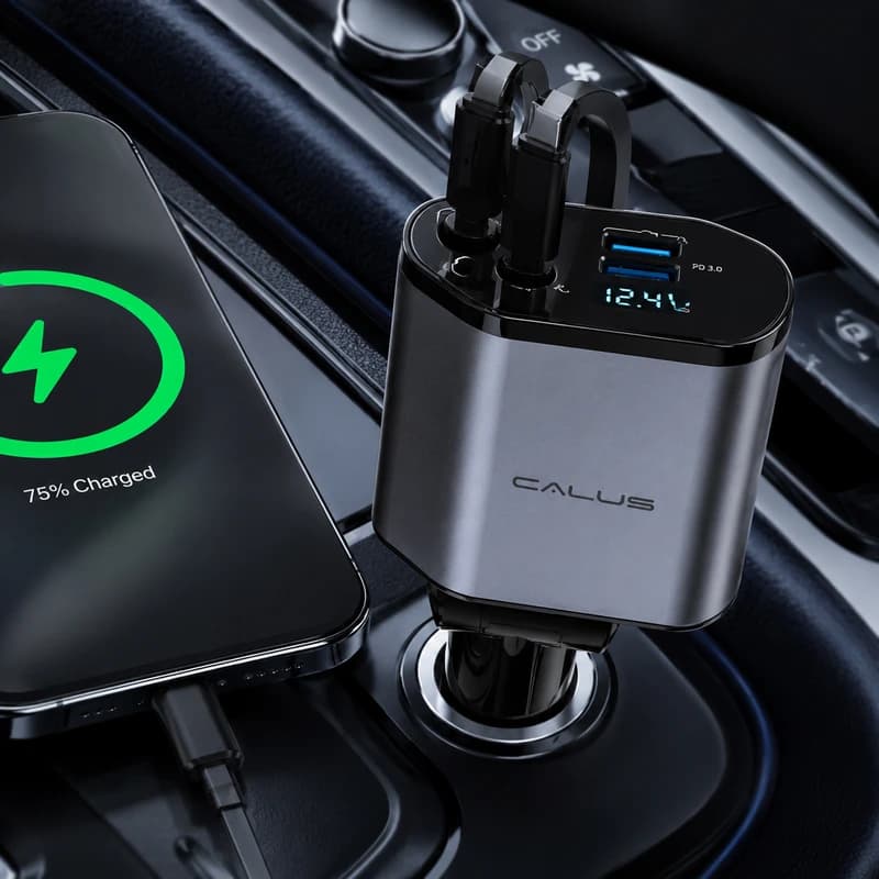 شارژر فندکی فست شارژ ۶۶ وات کالوس مدل CAR06 — تصویر ۳