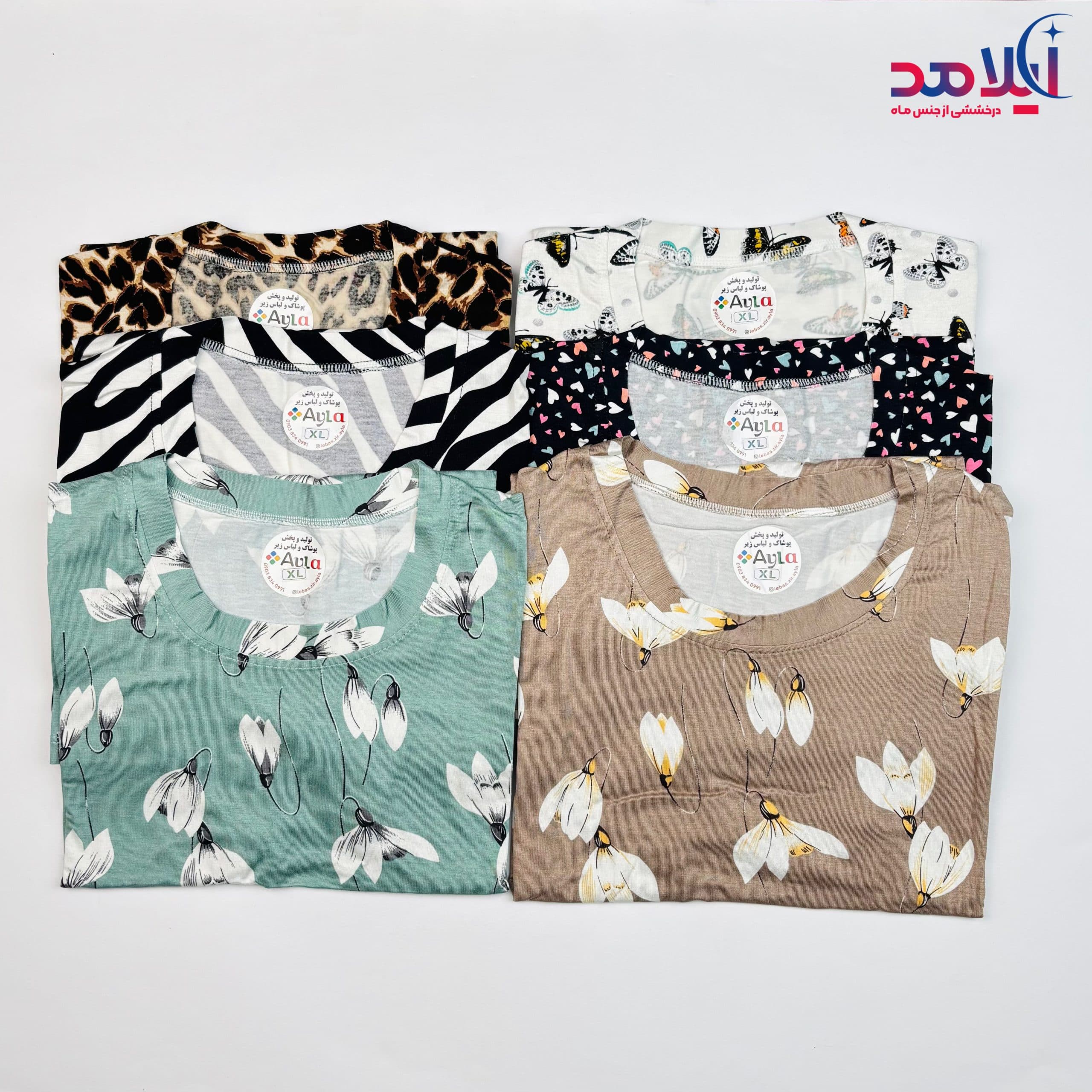 تیشرت زنانه آیلا سایز xL