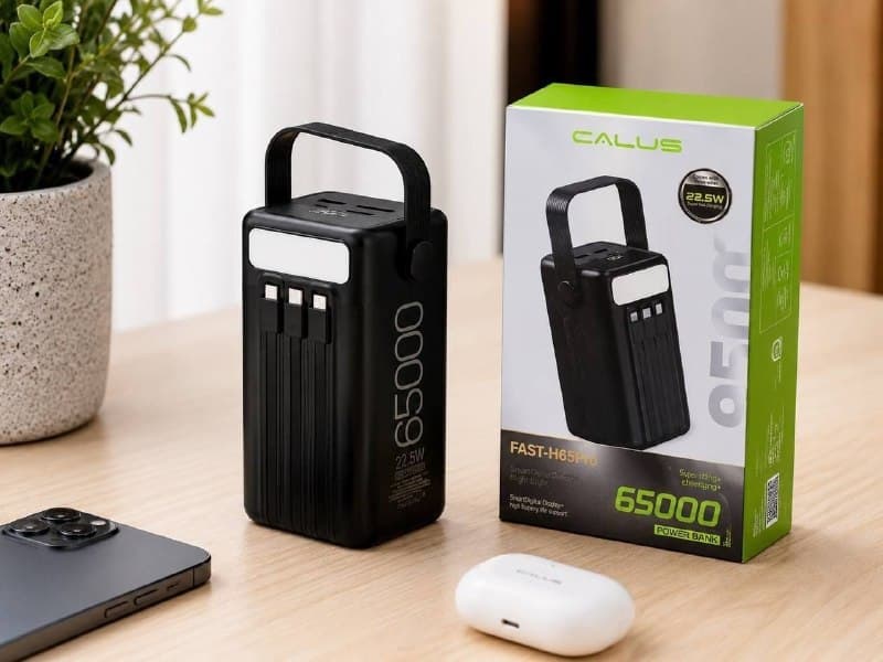 پاوربانک 22.5 وات کالوس مدل FAST-E65 ظرفیت 65000 میلی آمپر ساعت