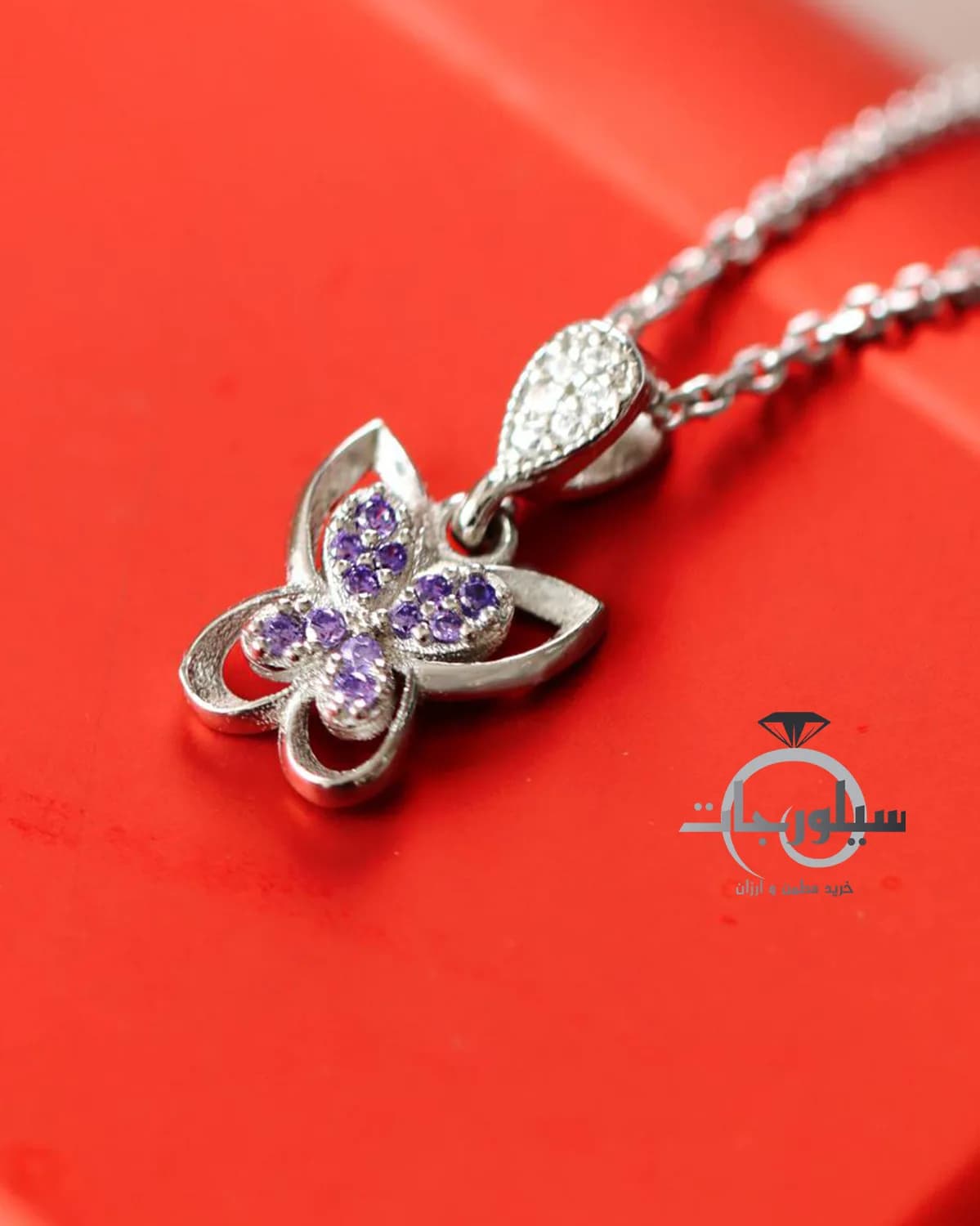 گردن آویز نقره زنانه کد NK01041 — تصویر ۲