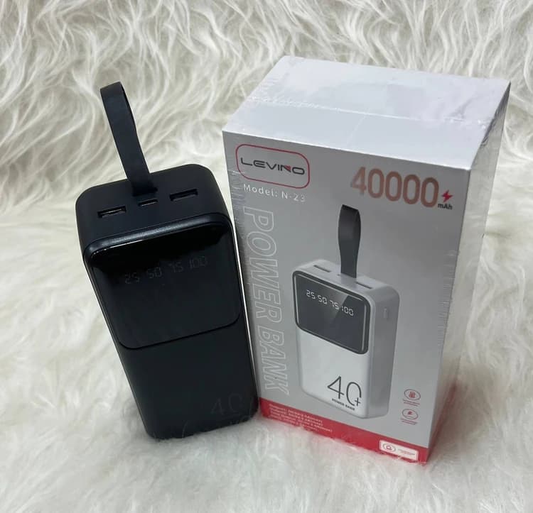 پاوربانک لوینو مدل N-23 ظرفیت 40000 میلی آمپر ساعت — تصویر ۳