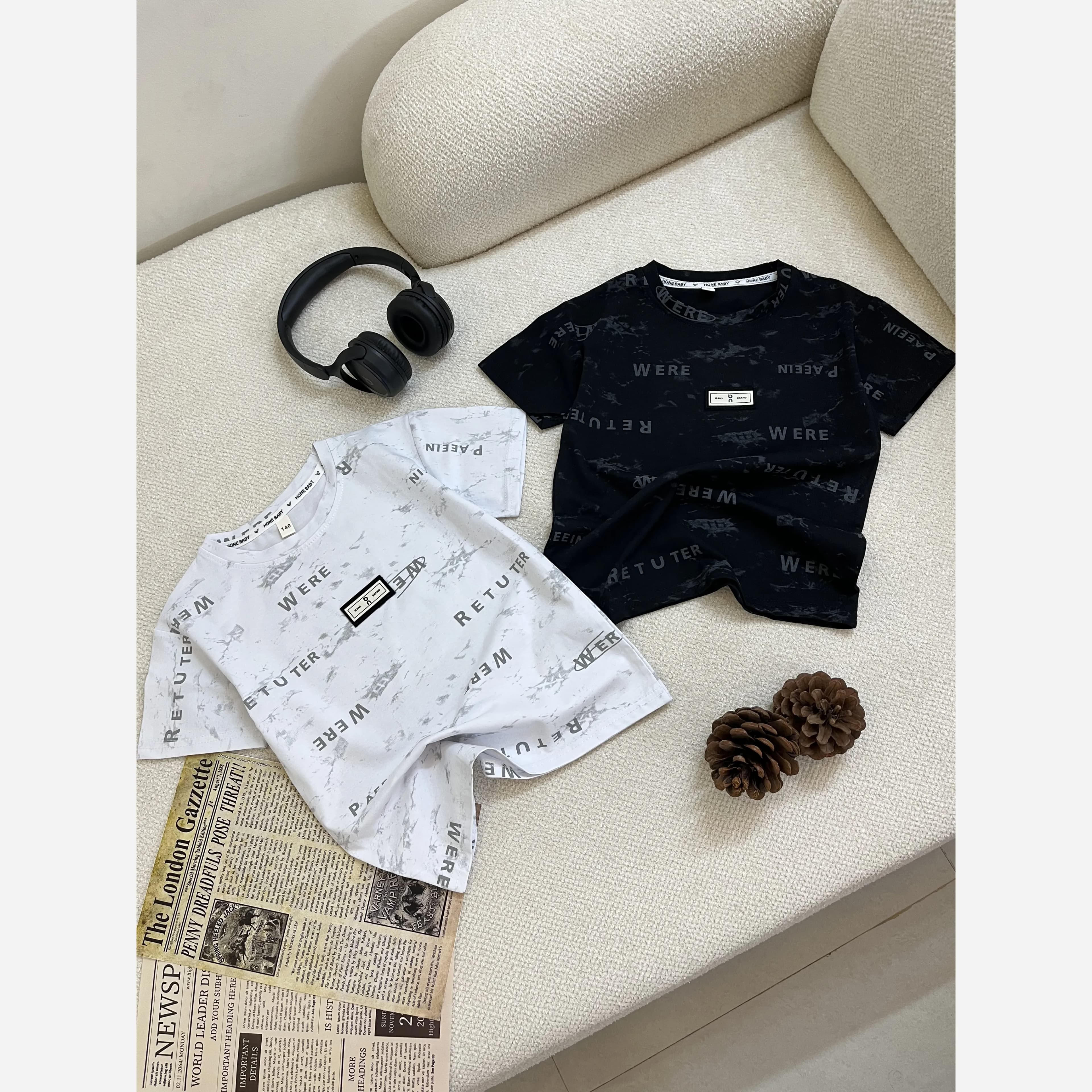 تیشرت بچگانه نخی پنبه ای وارداتی برند hone baby مناسب 3 تا 8 سال — تصویر ۷