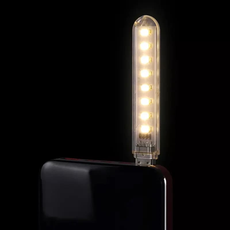 لامپ LED USB مسافرتی مدل 8 چراغ — تصویر ۵