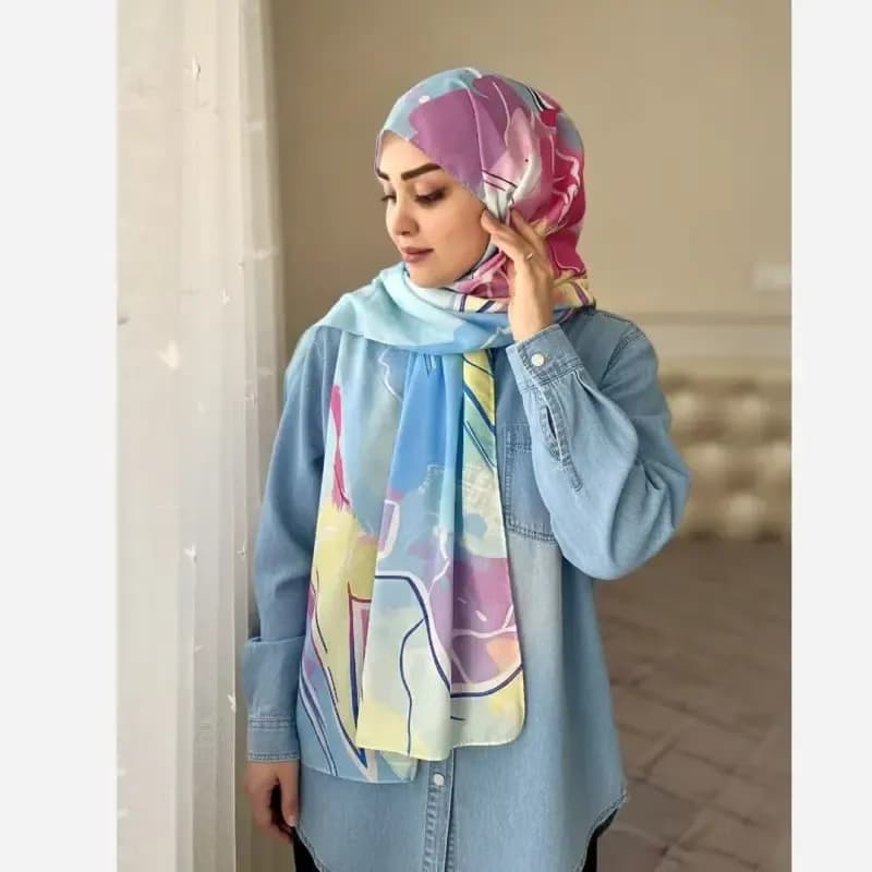 شال نخ کاستوم رکسانا عرض 70 طول 2 متر — تصویر ۳