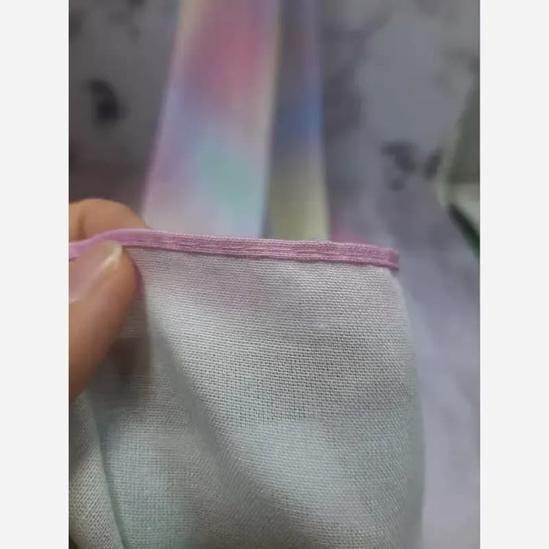 روسری نخی کاستوم طرح نورا قواره بزرگ 140 سانتی متر — تصویر ۸