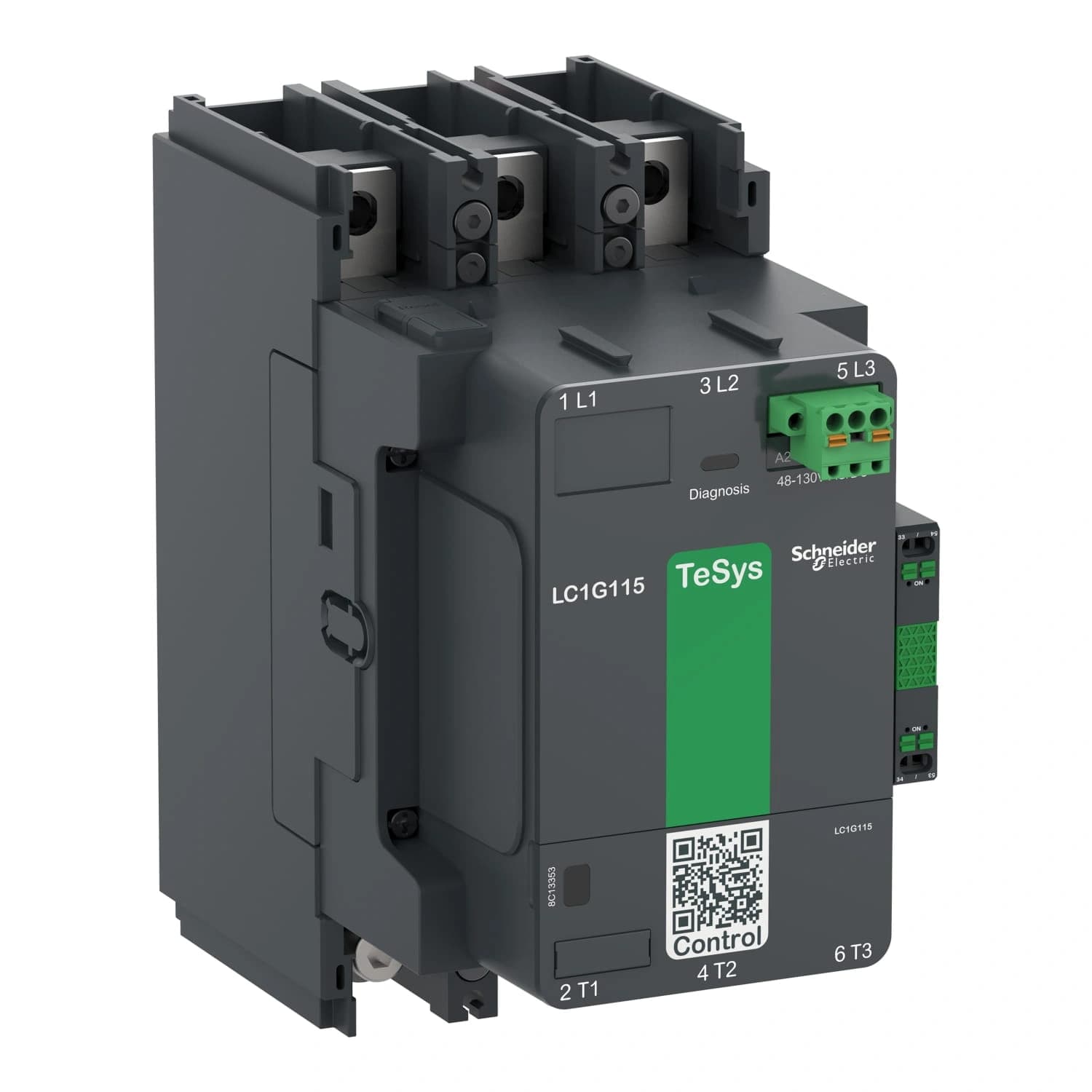 کنتاکتور اشنایدر الکتریک 185 آمپر 100 تا 250 ولت AC/DC مدل LC1G185KUEN