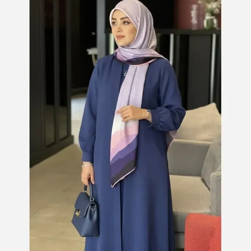 روسری نخ کاستوم طرح یاس قواره بزرگ 140 سانتیمتر چرخ دوز — تصویر ۷