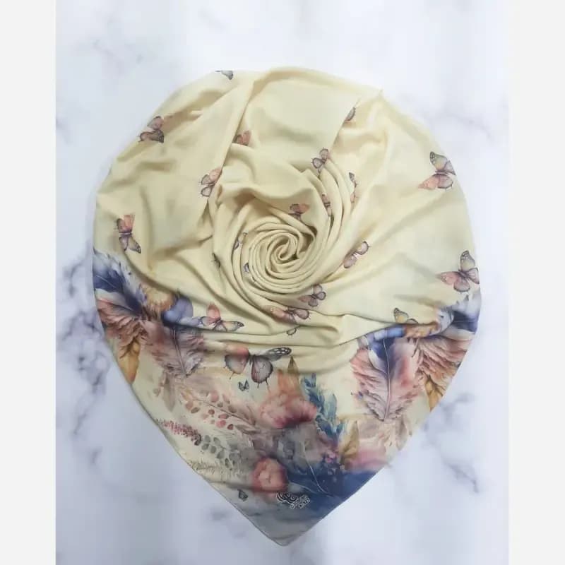 روسری مجلسی نخی کاستوم طرح پردیس سایز 140 چرخ دوز — تصویر ۸