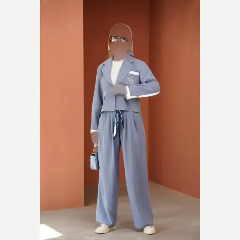 كت مزوني اسبي و شلوار و كمربند — تصویر ۴