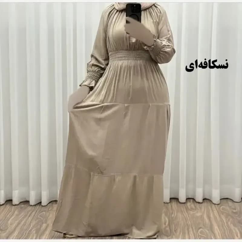 پیراهن ساحلی نخی زنانه مدل خسته فری سایز مناسب تا سایز 46 — تصویر ۴