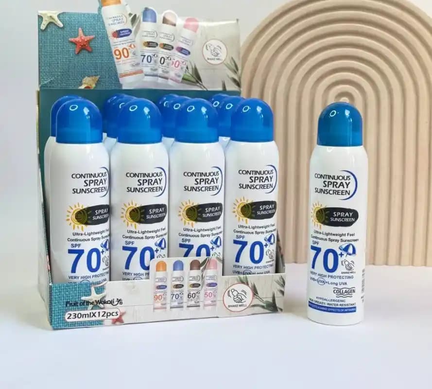 اسپری ضدآفتاب سفیدکننده SPF70 وکالی WOKALI — تصویر ۹
