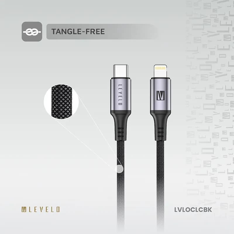 کابل شارژ لولو مدل LEVELO LVLOCLCBK — تصویر ۳