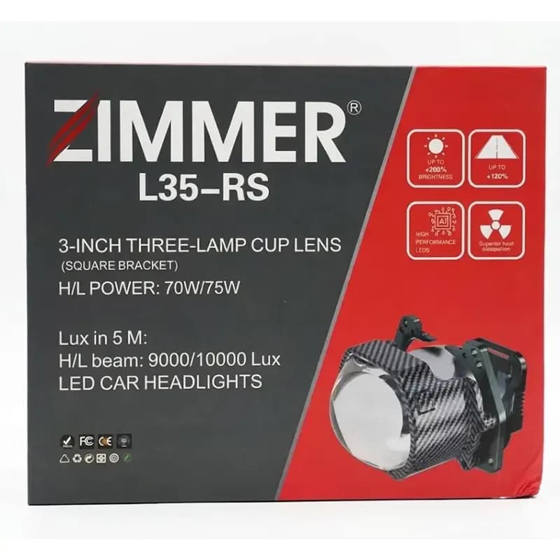 لنز L35-RS زیمر ۳ اینچ ۷۵ وات ۳ چیپ CSP کربن — تصویر ۴