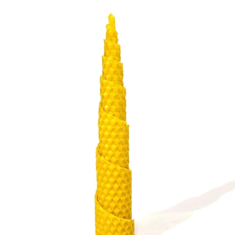 شمع موم عسل هرمی | Beeswax Pyramid Candle | — تصویر ۳