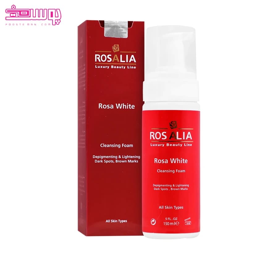 فوم روشنکننده و ضدلک رزالیا Rosa White | مناسب انواع پوست — تصویر ۳