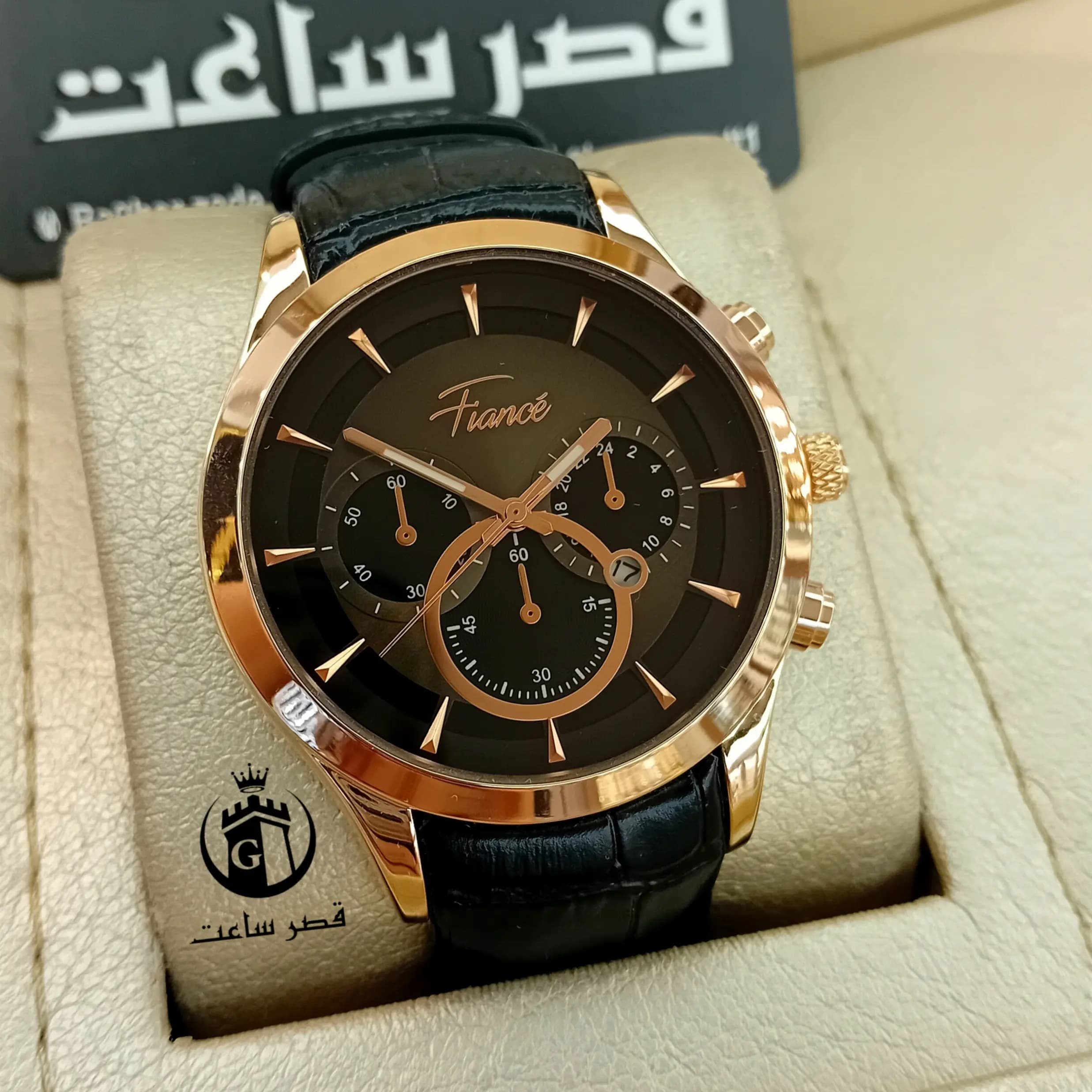 ساعت مردانه بند چرم فیانسه F1462