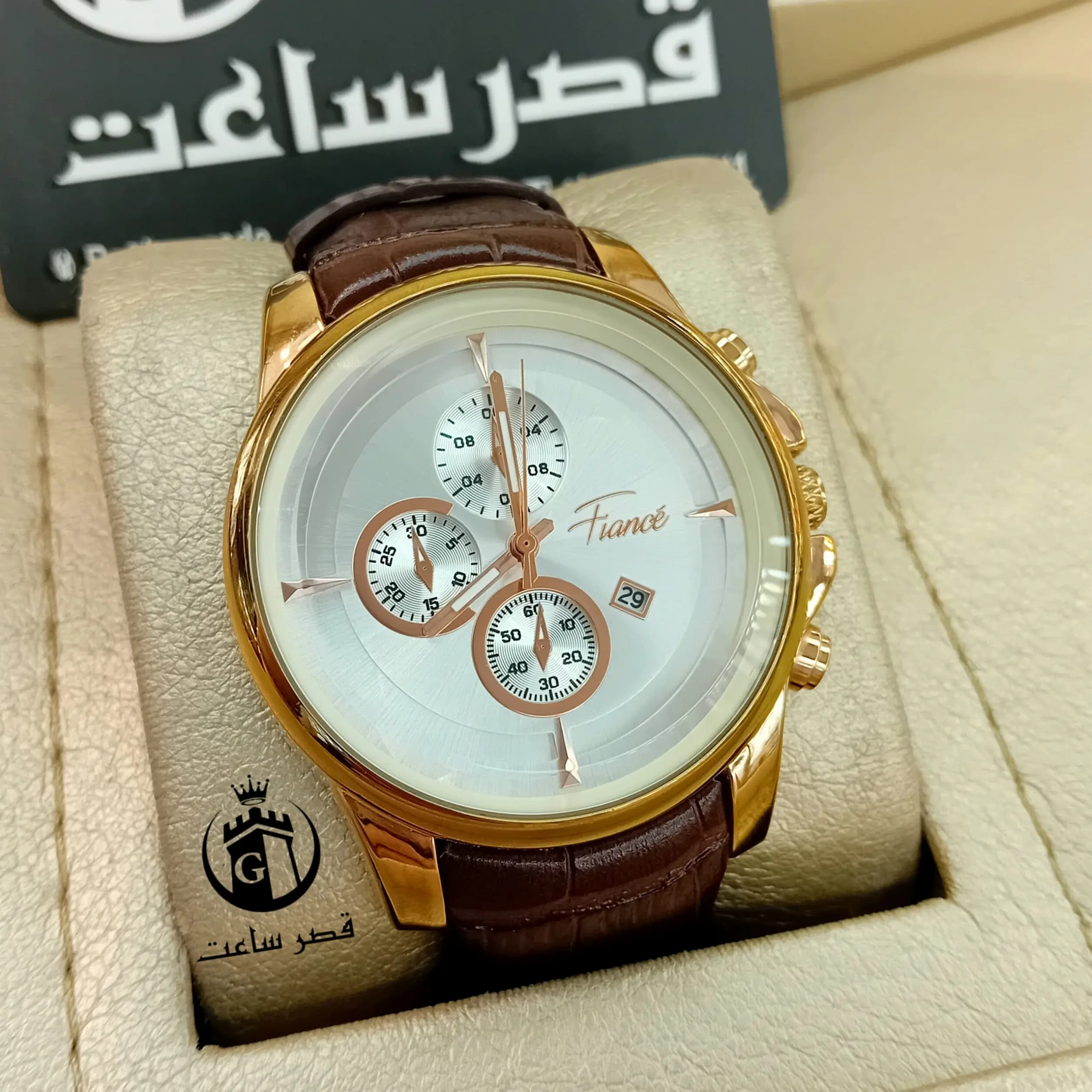 ساعت مردانه بند چرم فیانسه F1458