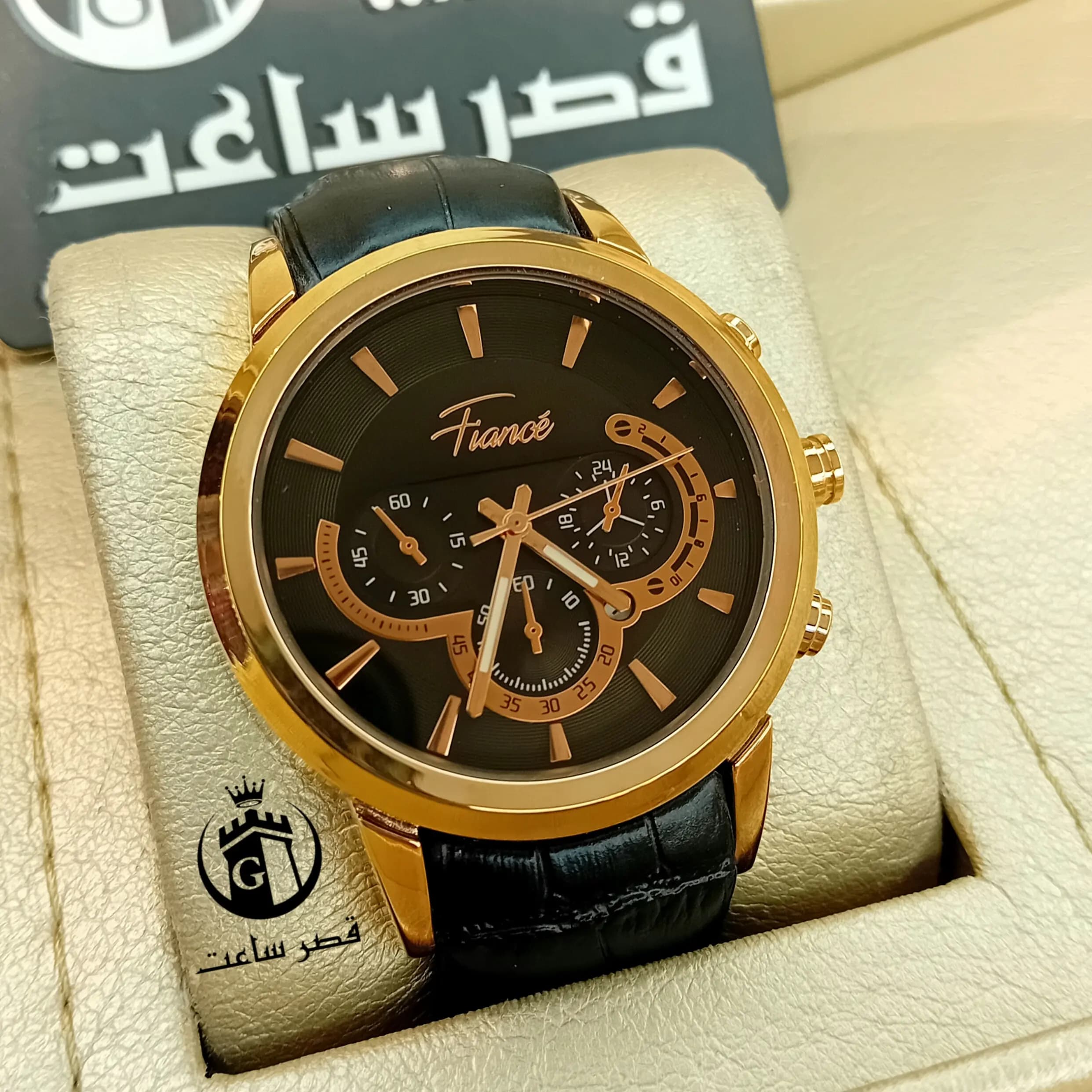 ساعت مردانه بند چرم فیانسه F1443