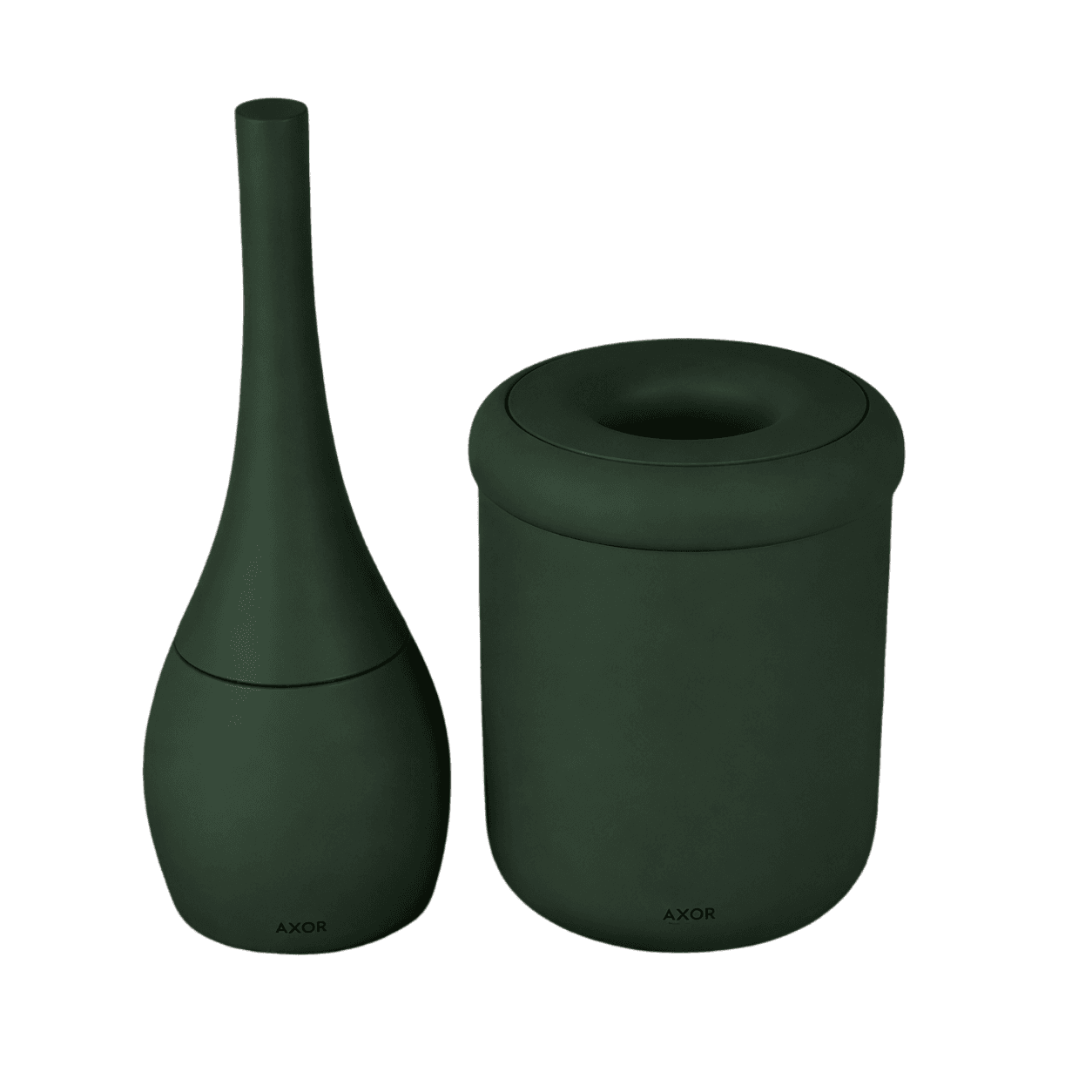 ست فرچه و سطل سرویس بهداشتی AXOR (آکسور) مدل برونو رنگ سبزتیره (psetd2ss04)