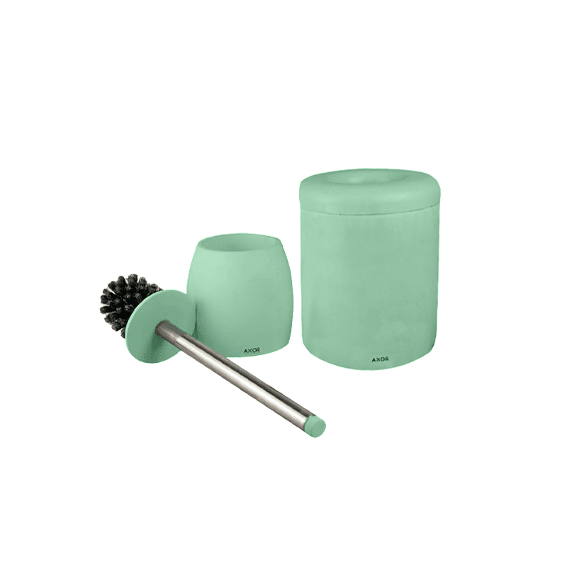 ست فرچه و سطل سرویس بهداشتی AXOR (آکسور) مدل لوکا رنگ فیروزه ای (psetdma03) — تصویر ۳