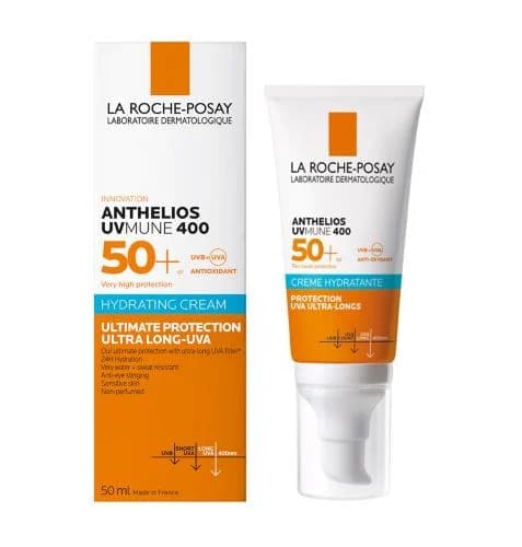 مرطوب کننده و ضد افتاب لاروش پوزای یووی میوون +50ml Hydrating cream anthelios UVMune 400 SPF