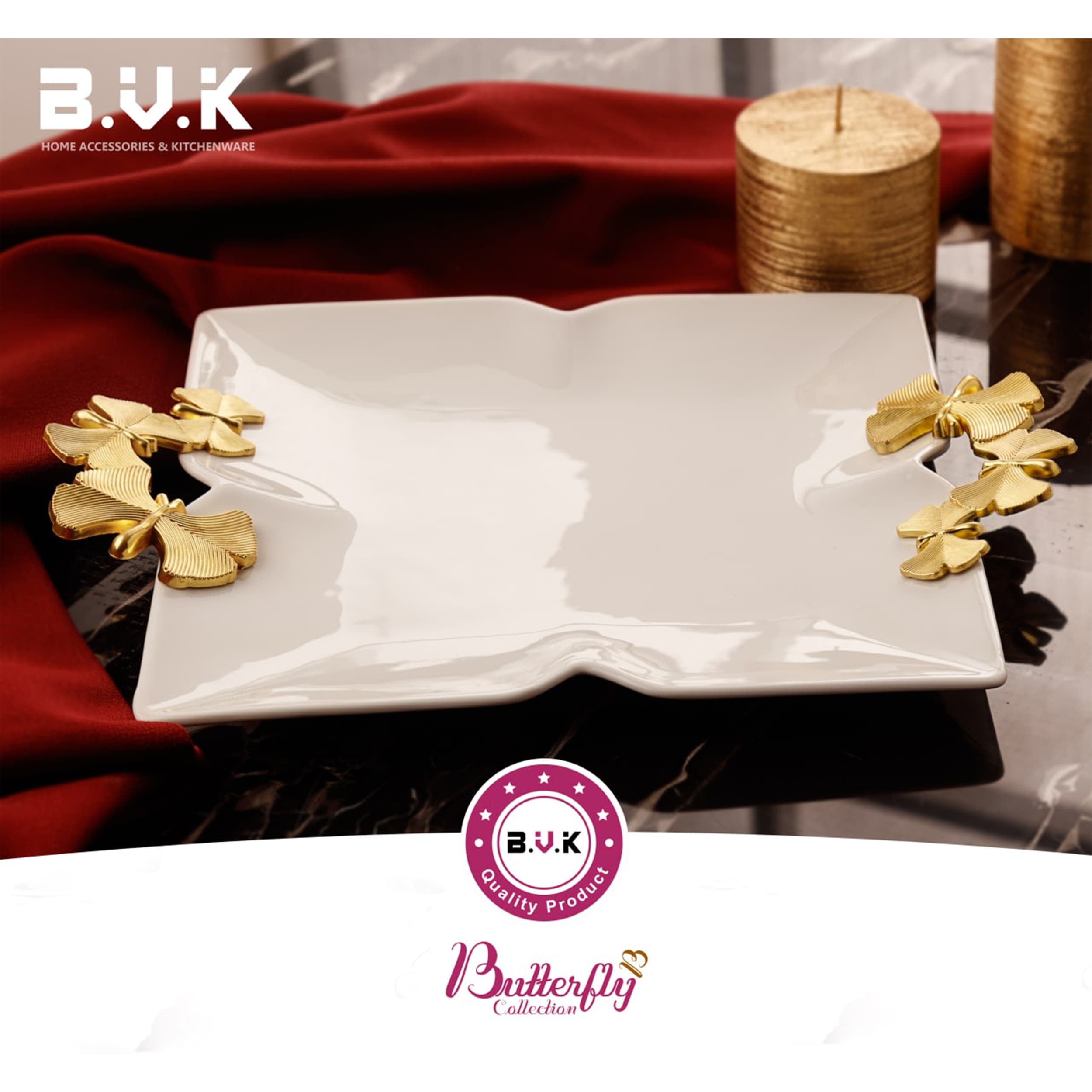 شیرینی خوری بی‌وی‌کی طرح Butterfly کد 671925 — تصویر ۴