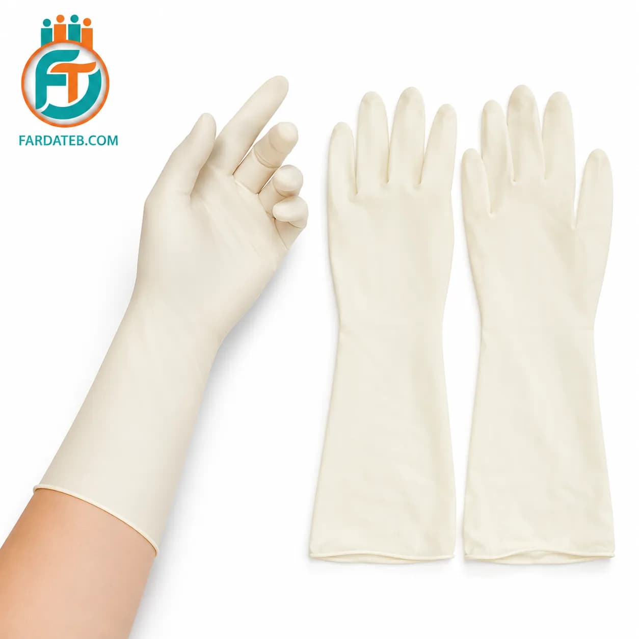 دستکش جراحی لاتکس استریل بدون پودر سایز 7