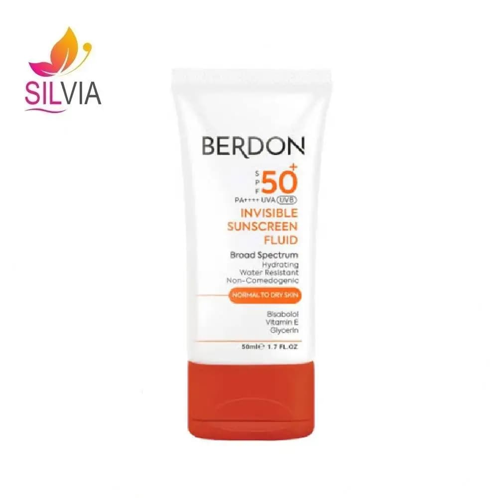 فلوئید ضد آفتاب بی رنگ SPF50 مناسب پوست خشک بردون 50 میل — تصویر ۲