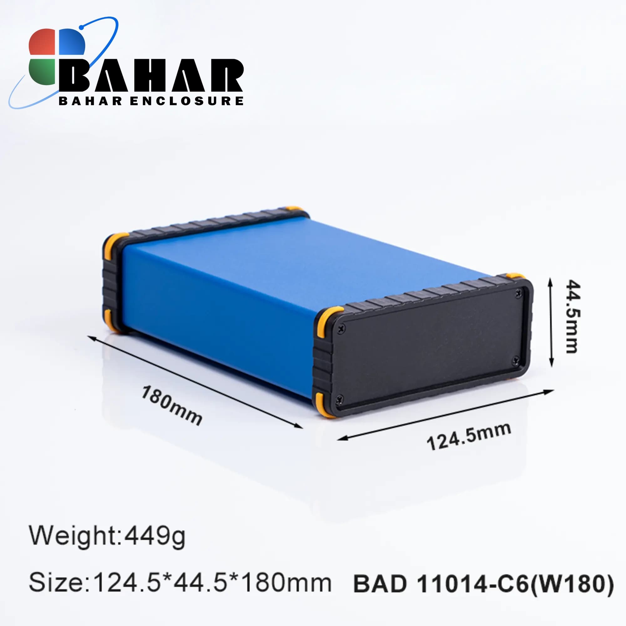 BAD 11014 C6-W180 جعبه آلومینیومی اکسترود پانل پلاستیکی