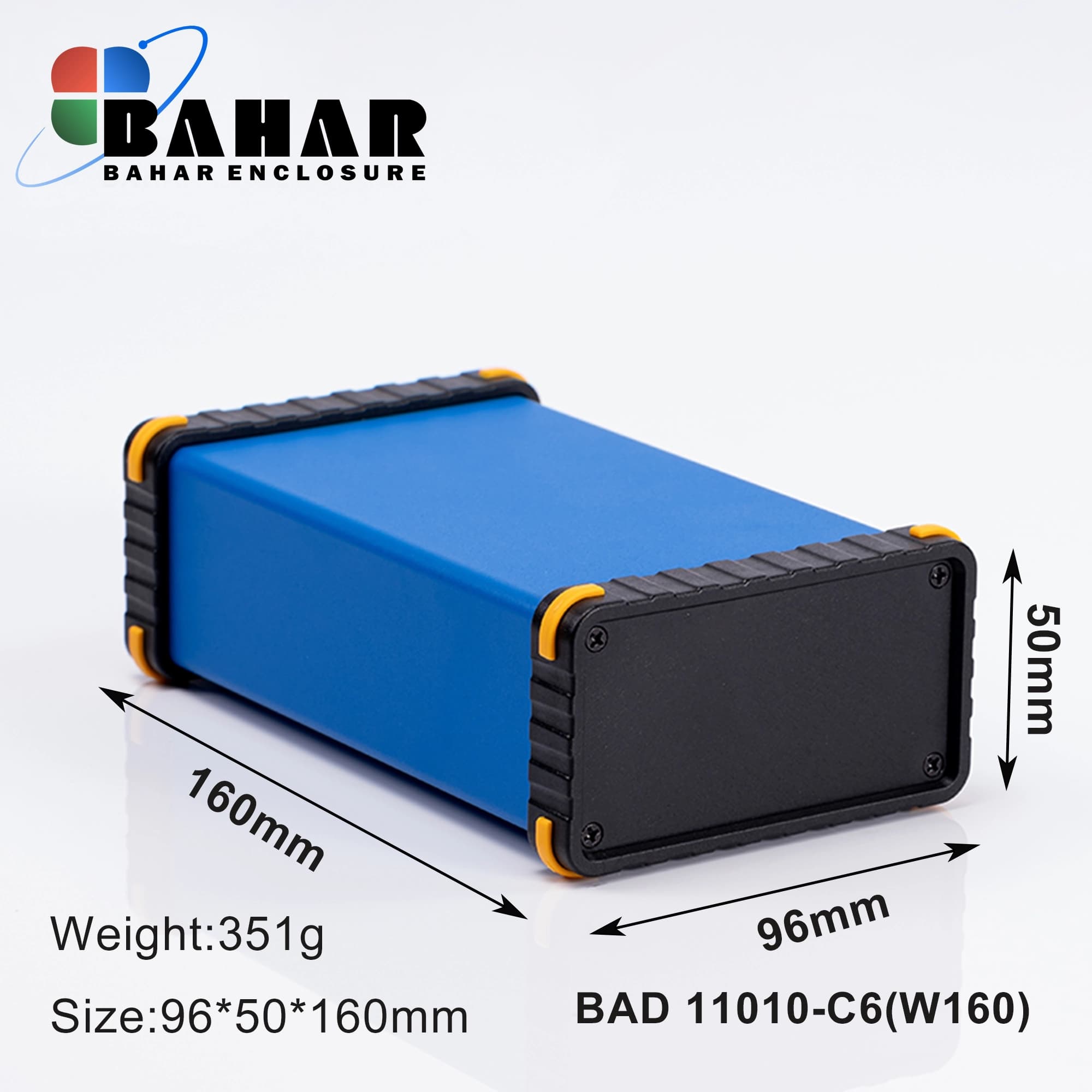 BAD 11010 C6-W160 جعبه آلومینیومی اکسترود پانل پلاستیکی
