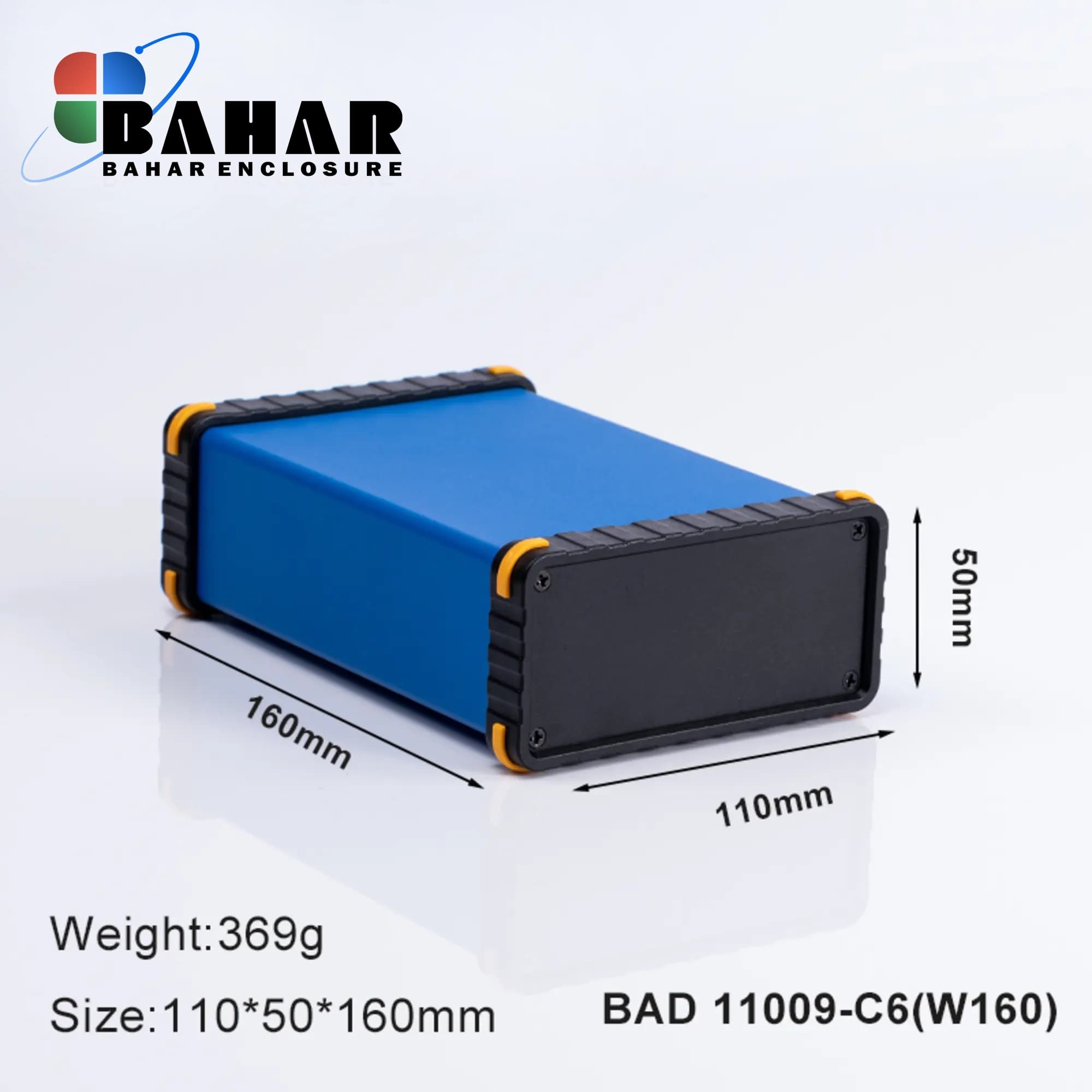 BAD 11009 C6-W160 جعبه آلومینیومی اکسترود پانل پلاستیکی