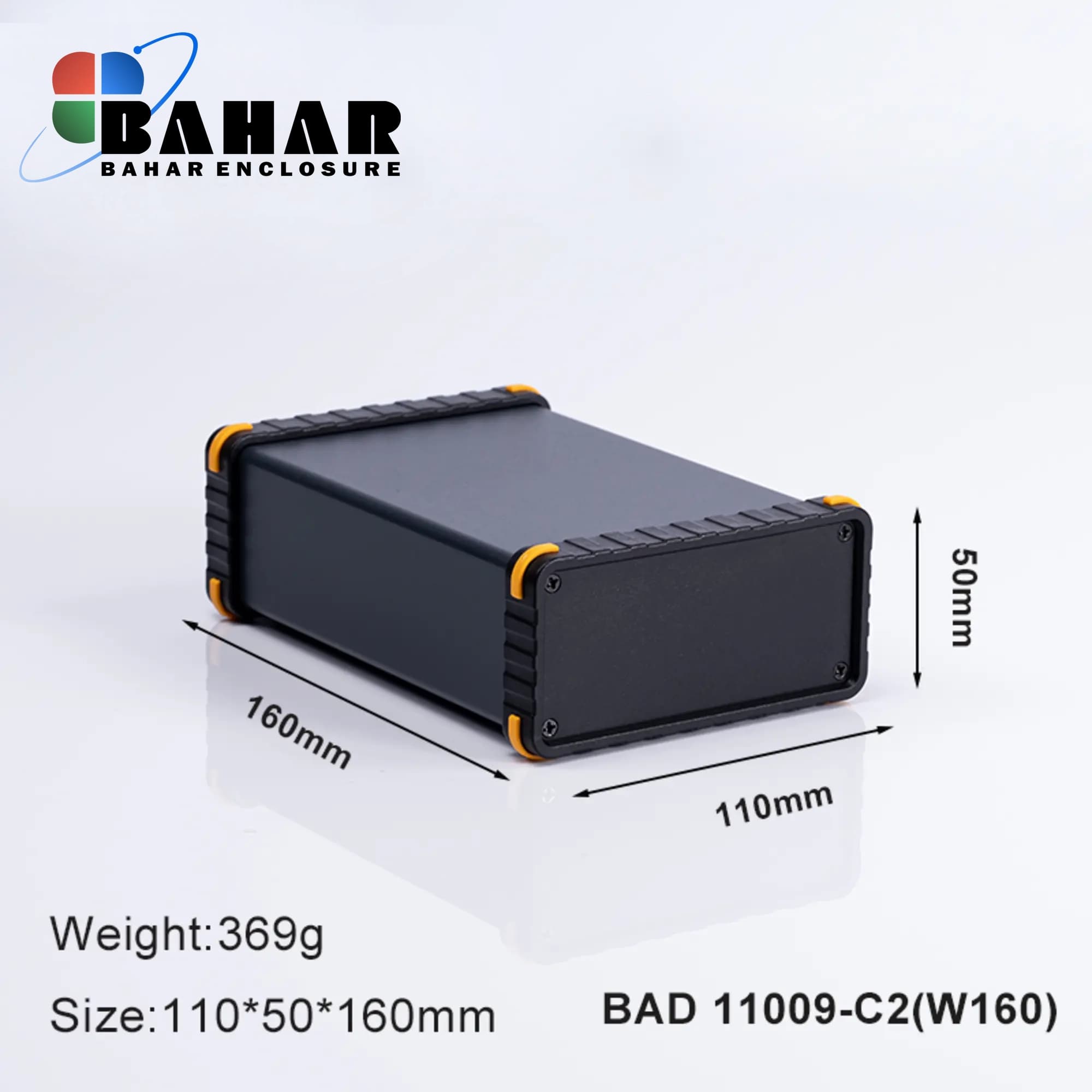 BAD 11009 C2-W160 جعبه آلومینیومی اکسترود پانل پلاستیکی