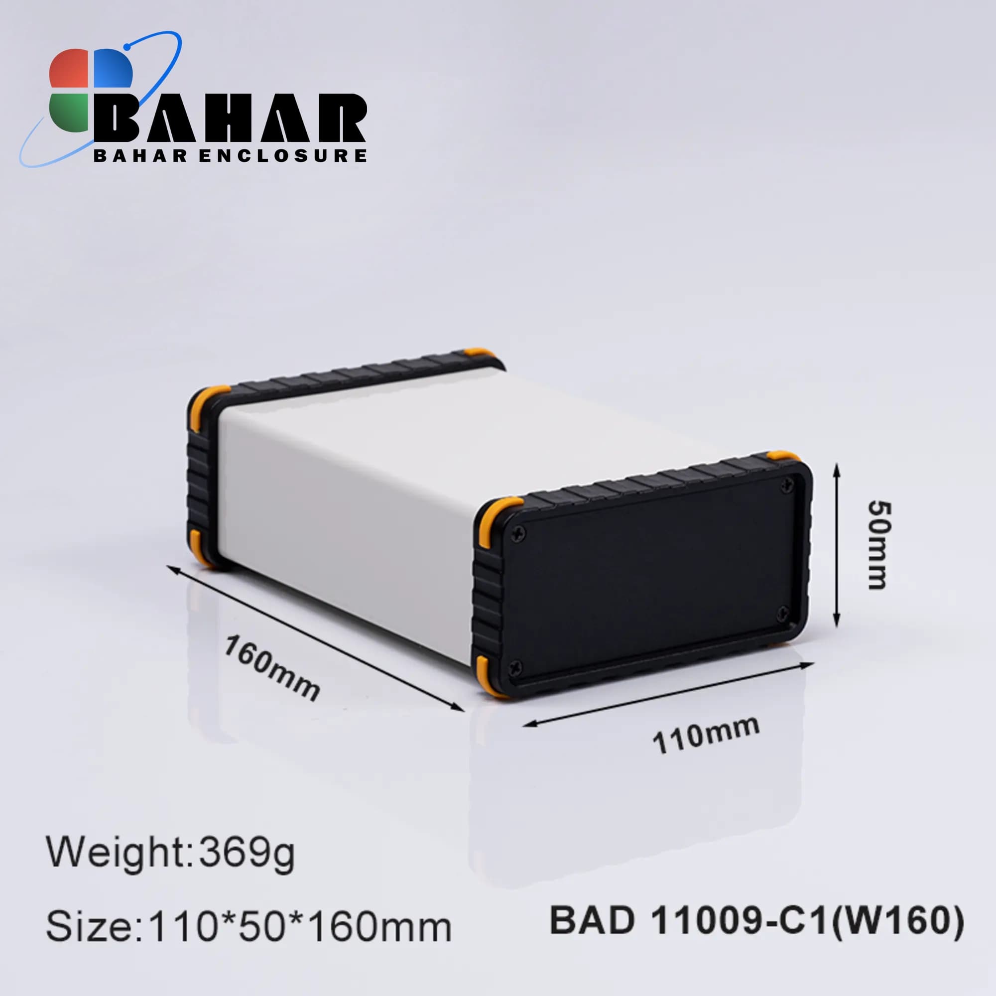 BAD 11009 C1-W160 جعبه آلومینیومی اکسترود پانل پلاستیکی
