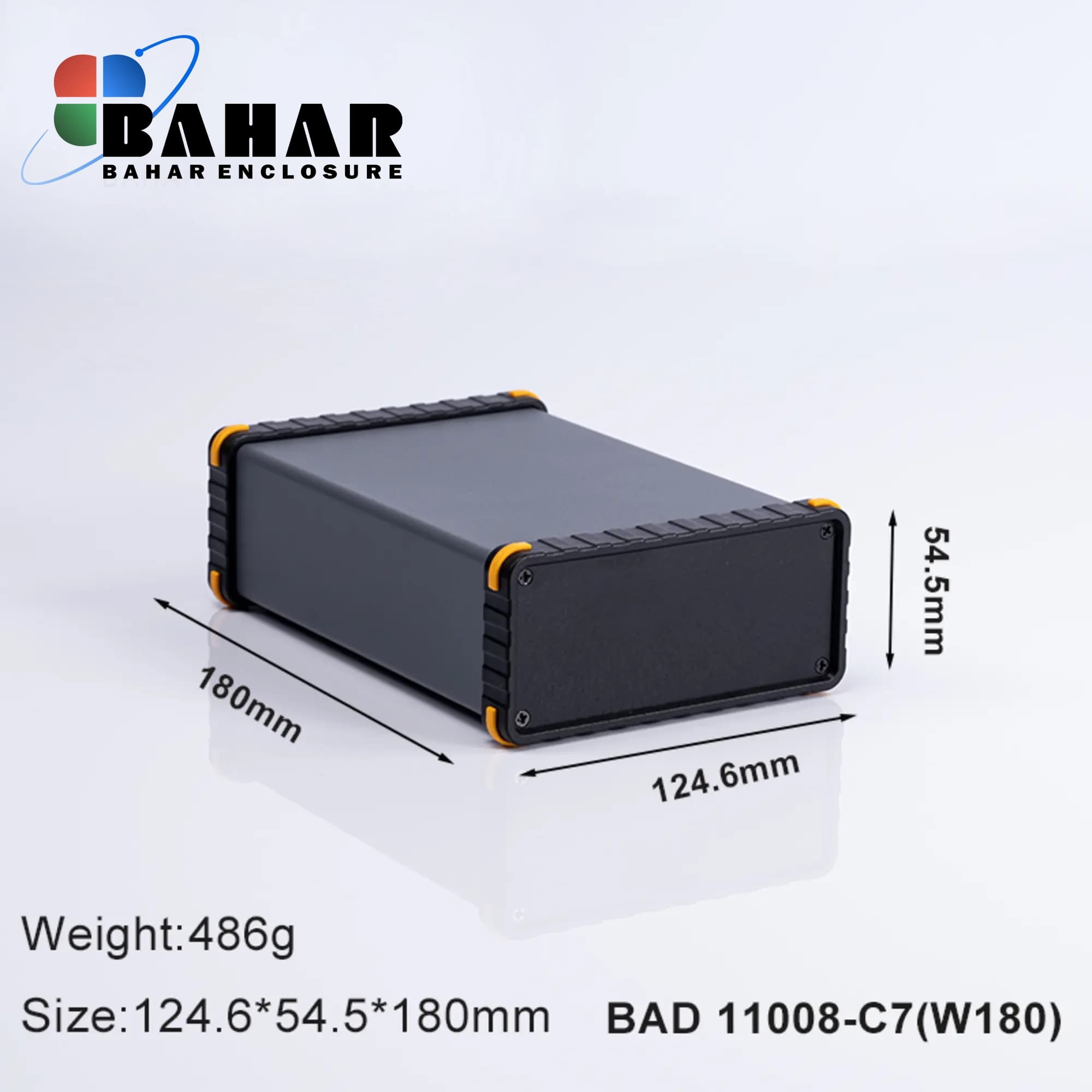 BAD 11008 C7-W180 جعبه آلومینیومی اکسترود پانل پلاستیکی