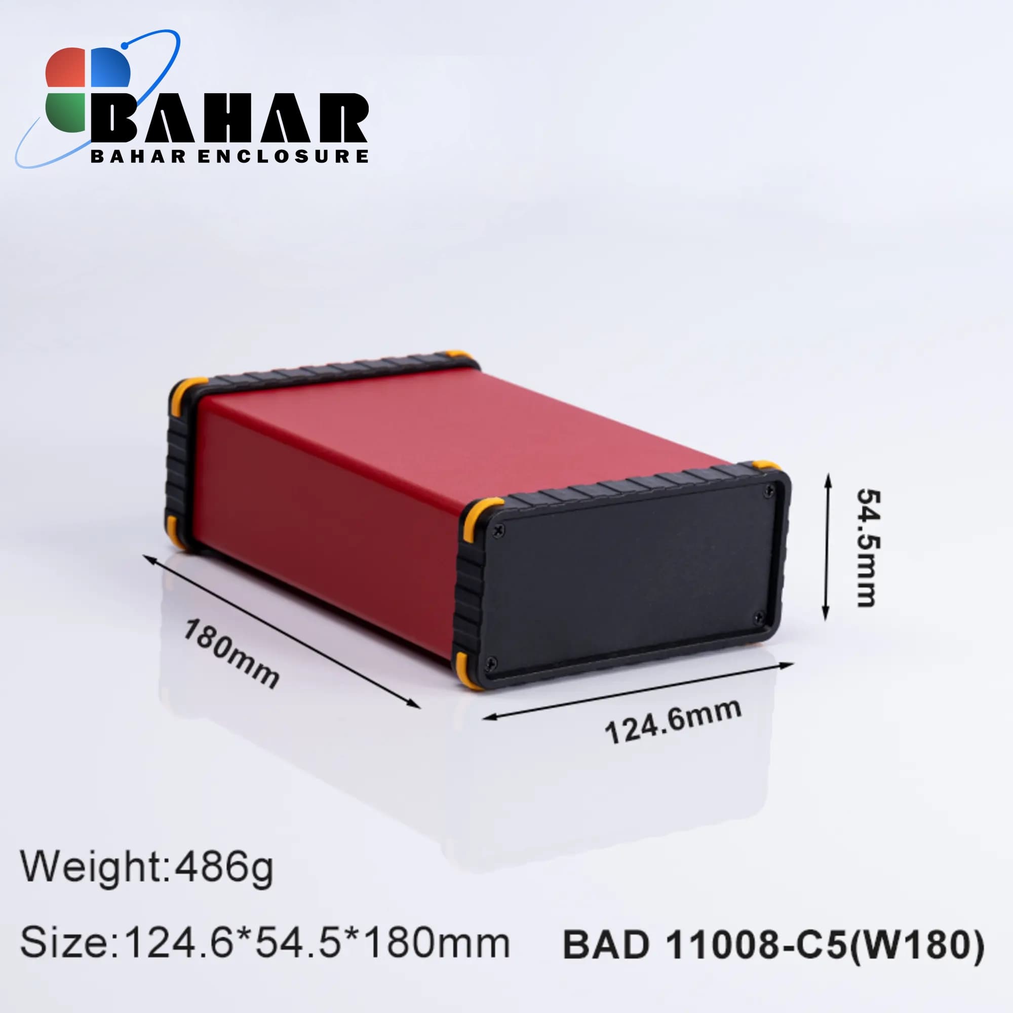 BAD 11008 C5-W180 جعبه آلومینیومی اکسترود پانل پلاستیکی