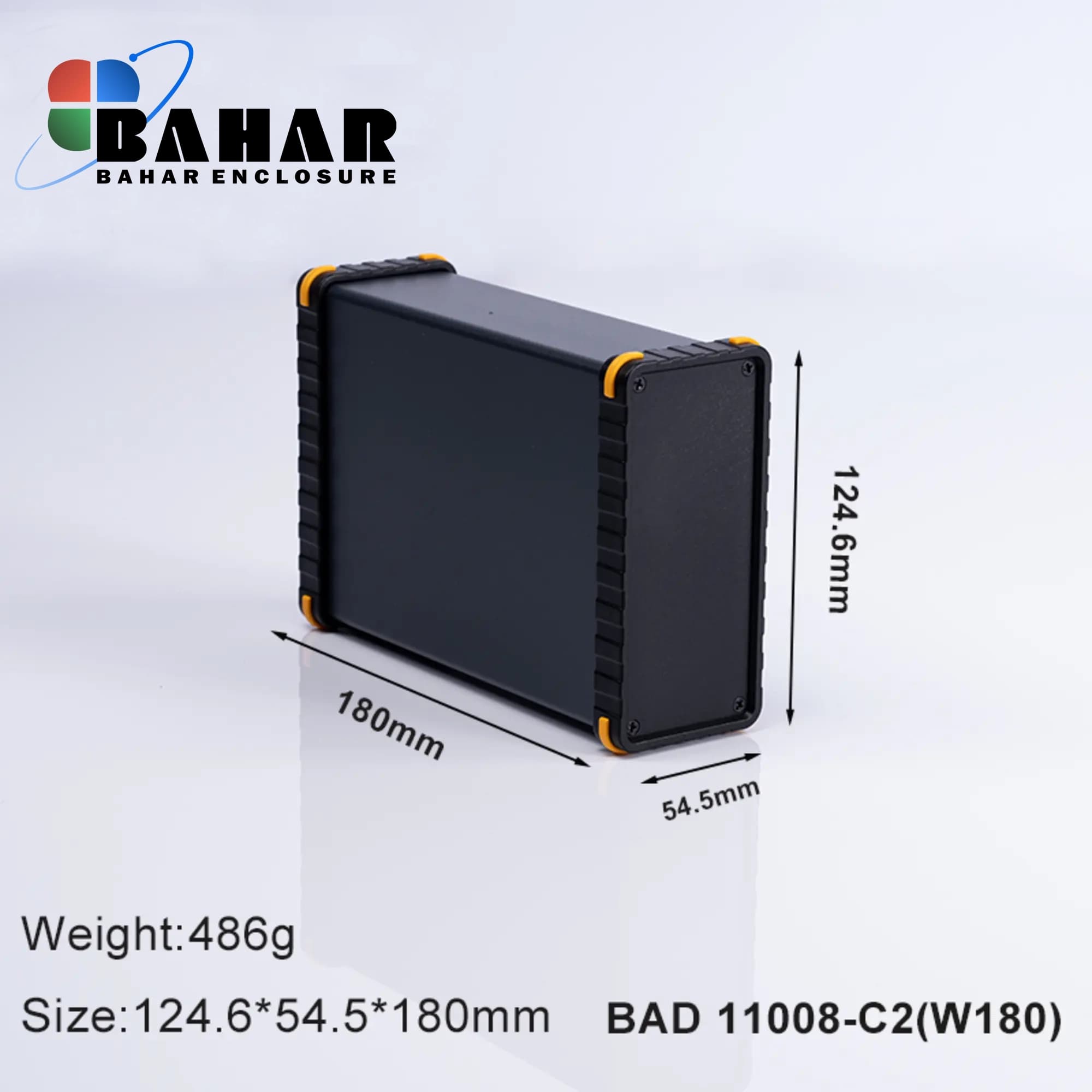 BAD 11008 C2-W180 جعبه آلومینیومی اکسترود پانل پلاستیکی