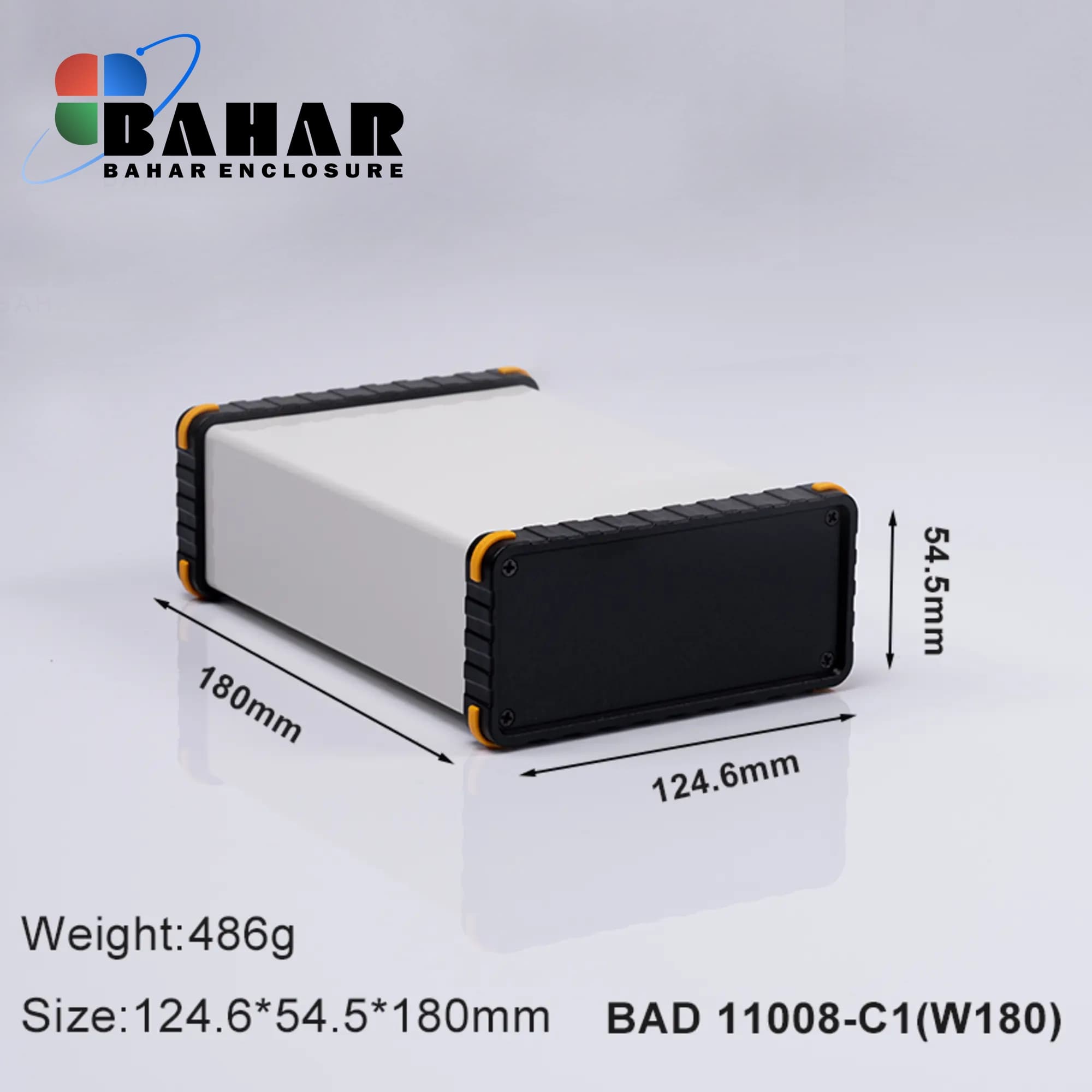 BAD 11008-C1-W180 جعبه آلومینیومی اکسترود پانل پلاستیکی