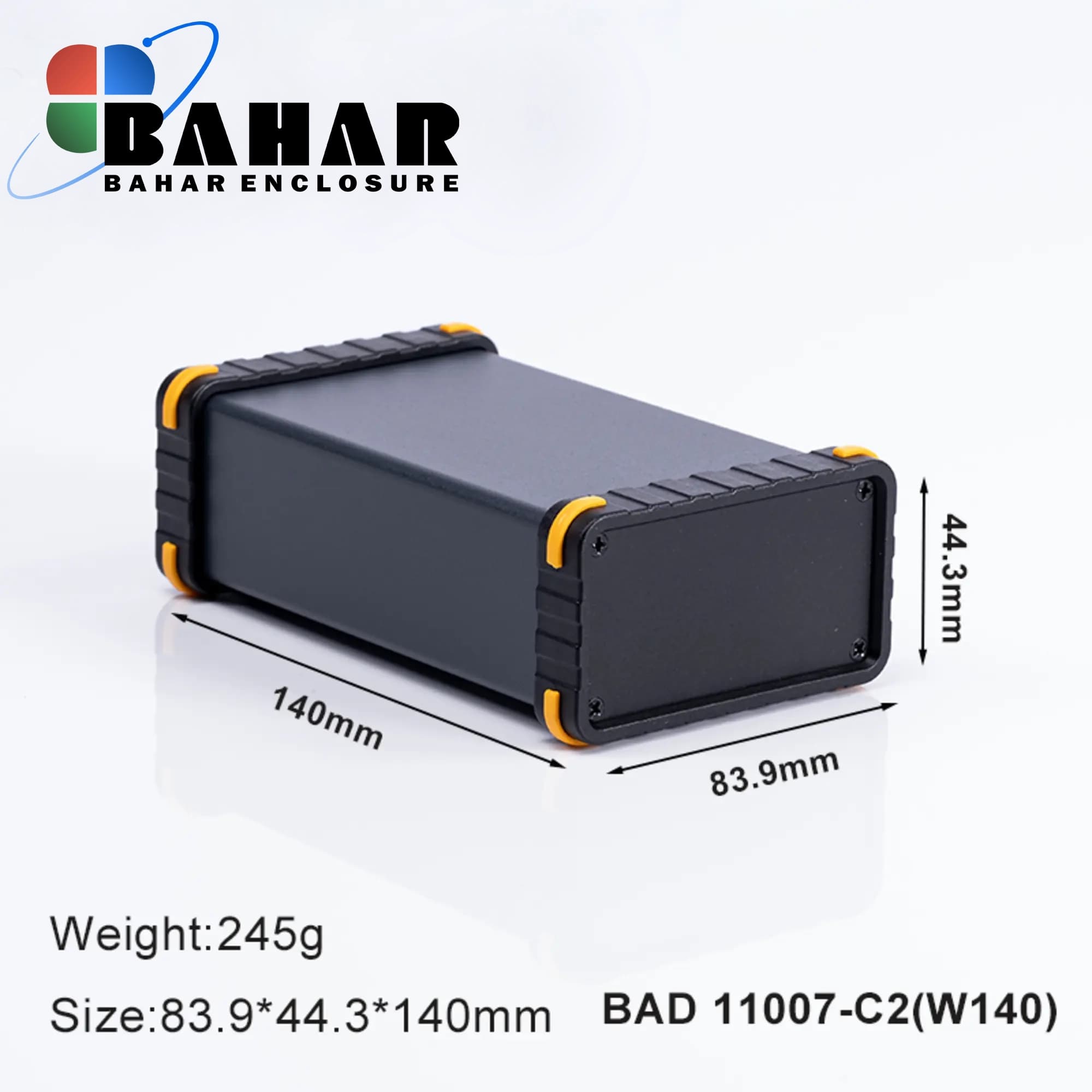 BAD 11007 C2-W140 جعبه آلومینیومی اکسترود پانل پلاستیکی