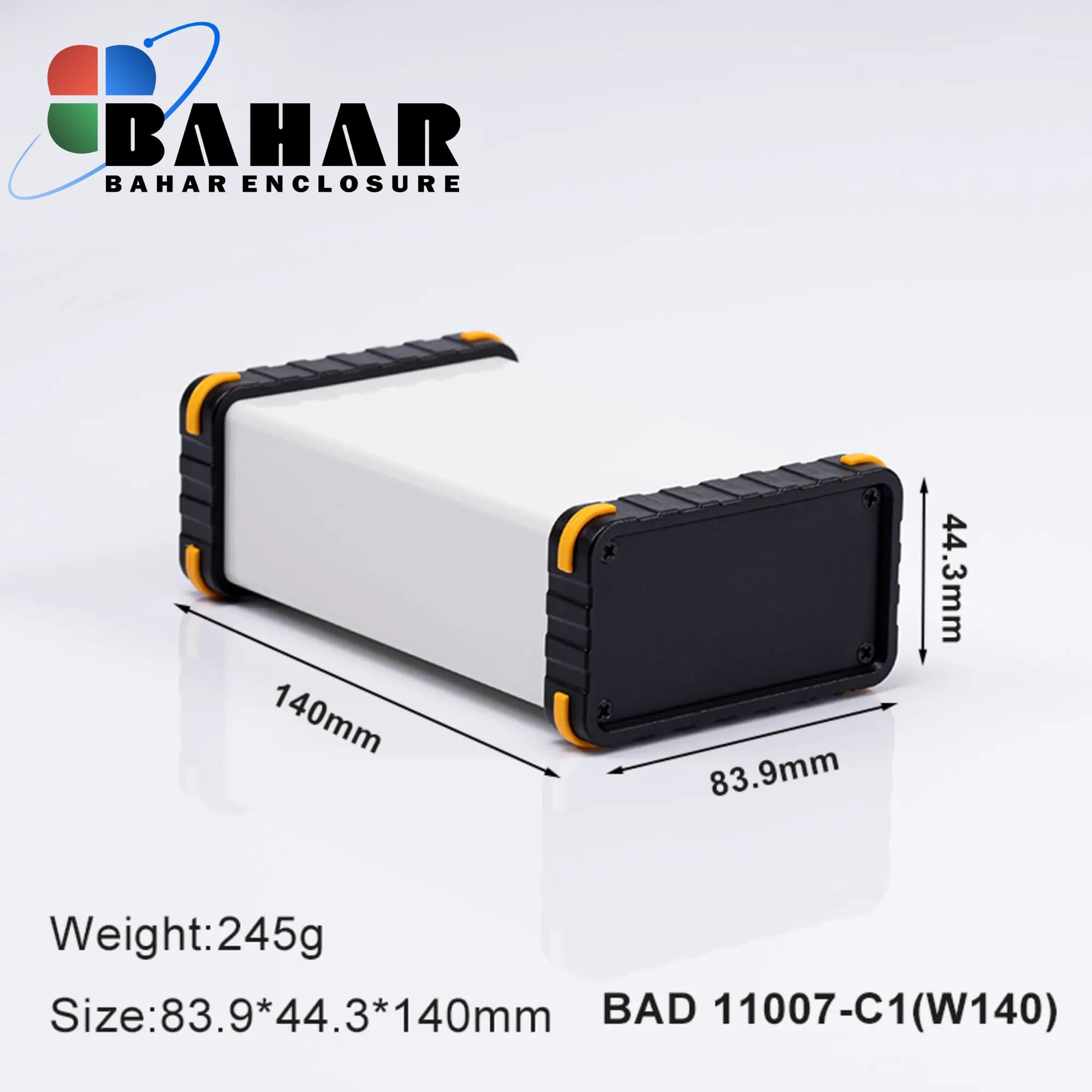 BAD 11007 C1-W140 جعبه آلومینیومی اکسترود پانل پلاستیکی