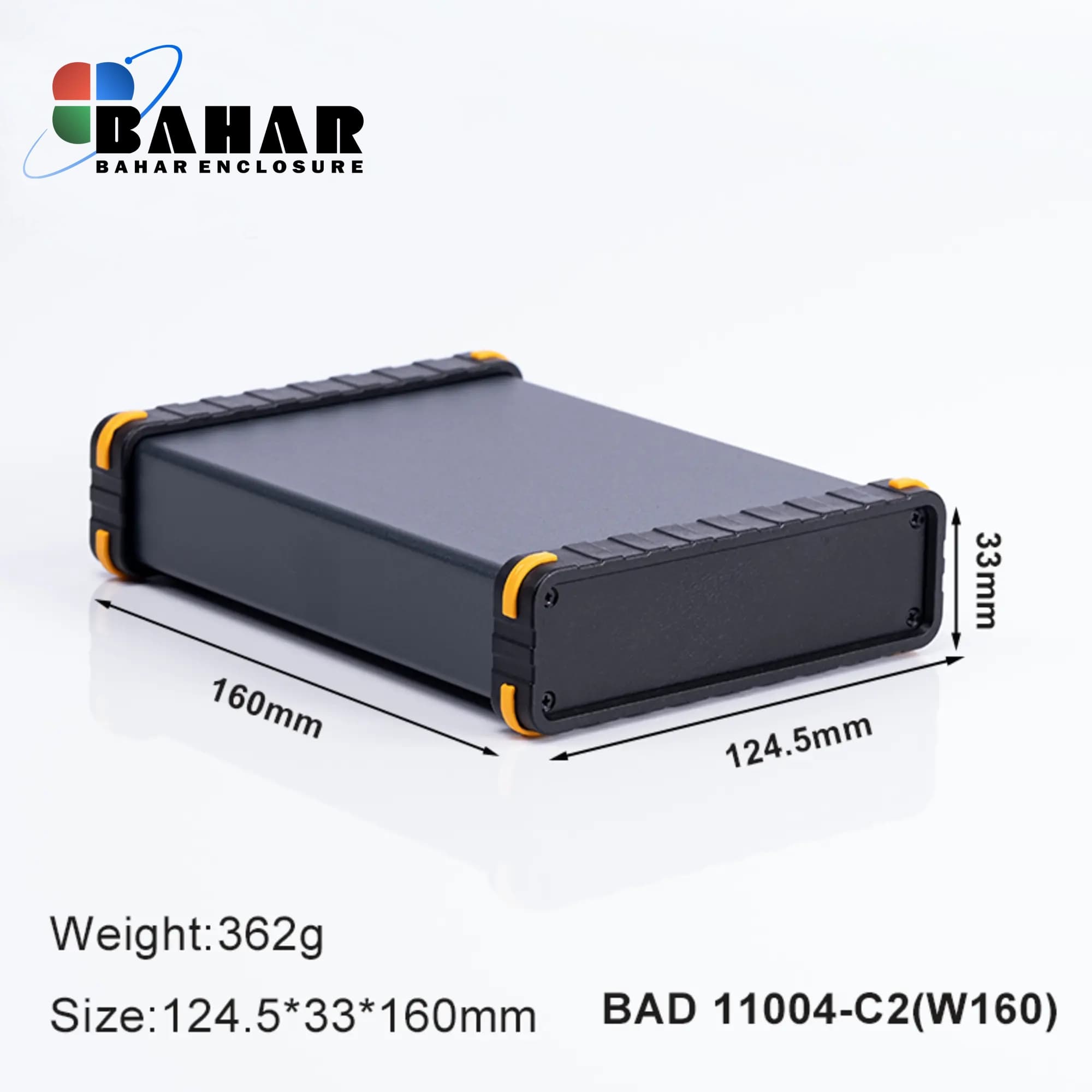 BAD 11004 C2-W120 جعبه آلومینیومی اکسترود پانل پلاستیکی